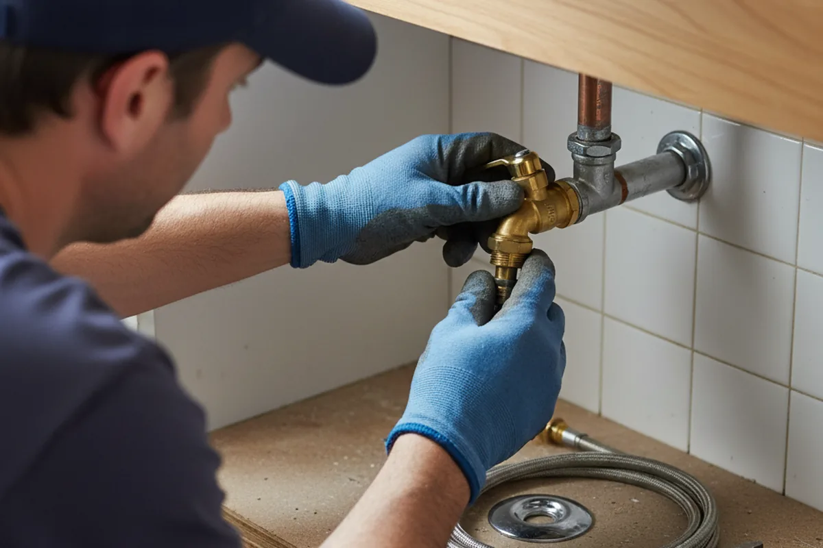 Shutoff valve and fitting work during Emergency Plumbing in Broadway